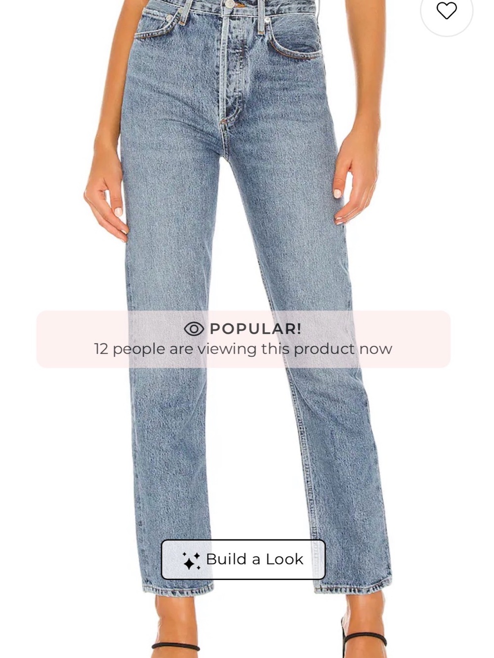 AGOLDE High-Rise Straight Leg Jeans - Light Blue Wash - Picture 2 of 12